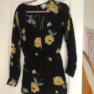 Volcom Yellow Floral Romper